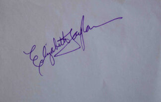 Elizabeth Taylor<br>6 x 4 Signature Strip