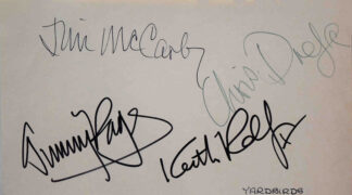 The Yardbirds<br>7 x 4 Inch<br>Signature Strip