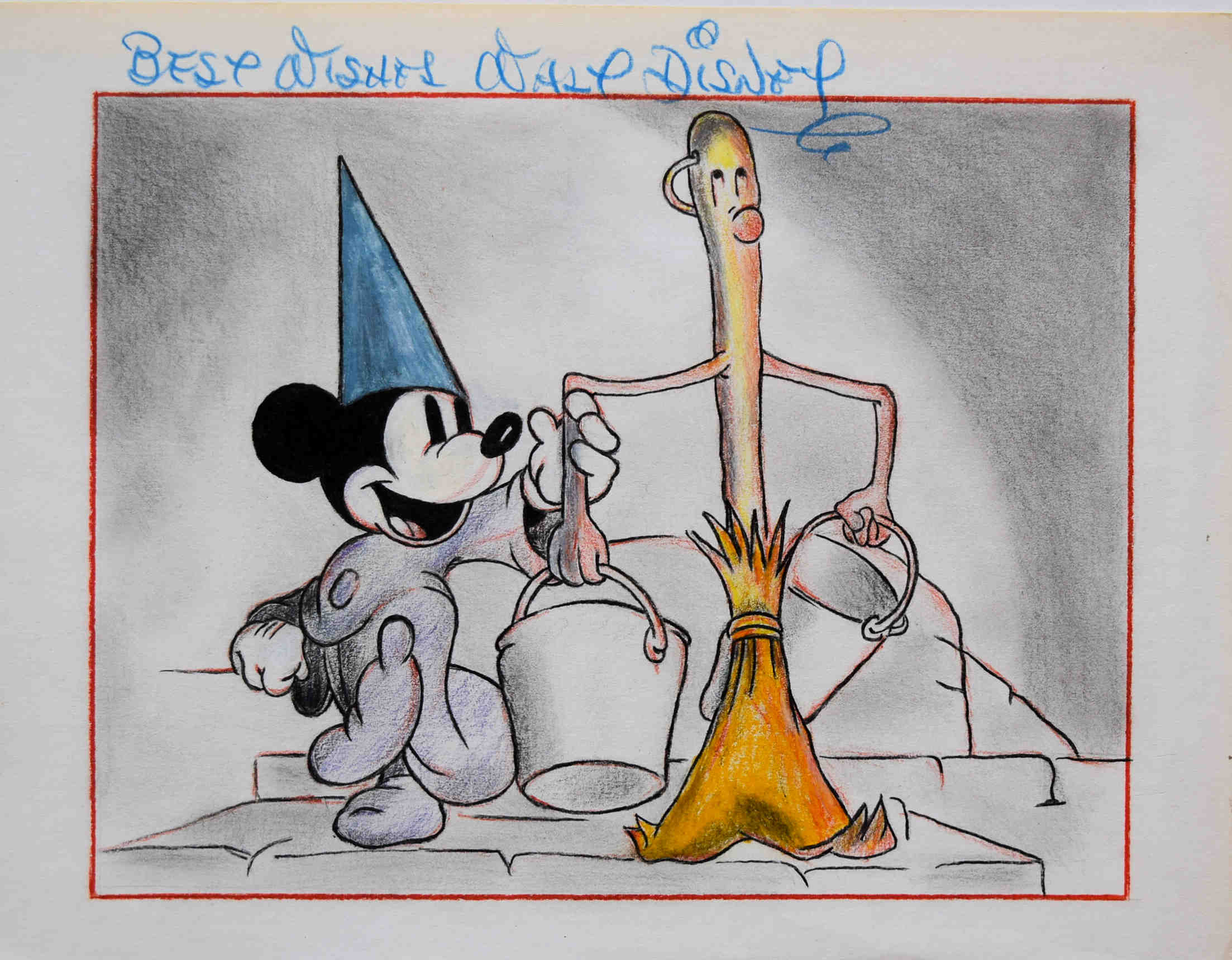 Walt Disney<br>Fantasia Drawing<br>11 x 8 1/2 Inches